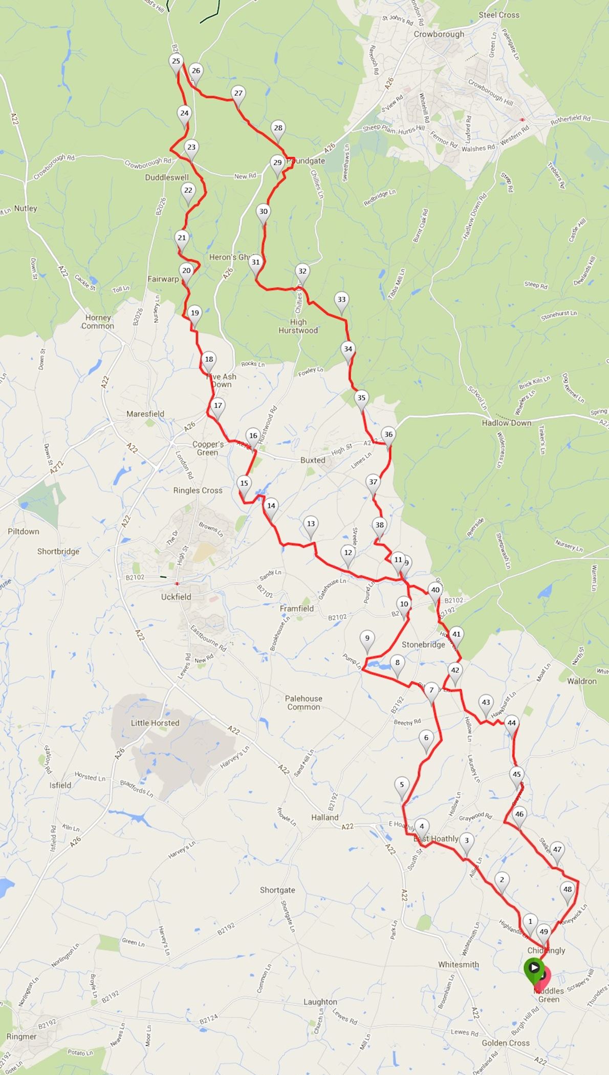 wandle cycle trail map